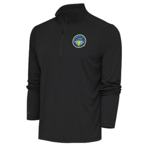 Men's Antigua  Charcoal Columbia Fireflies Tribute Quarter-Zip Pullover Top