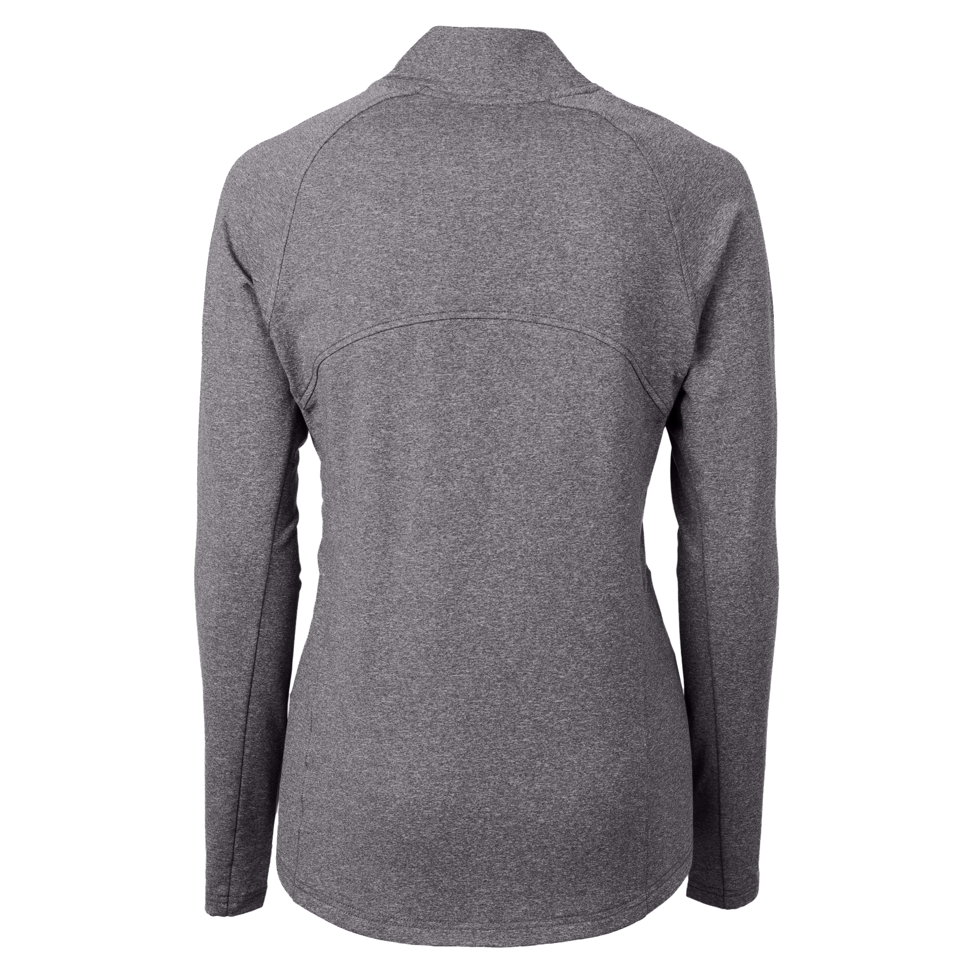 Women's Cutter & Buck Heather Black Harvard Crimson Adapt Eco Knit Heather Recycled Full-Zip Jacket - Image 4