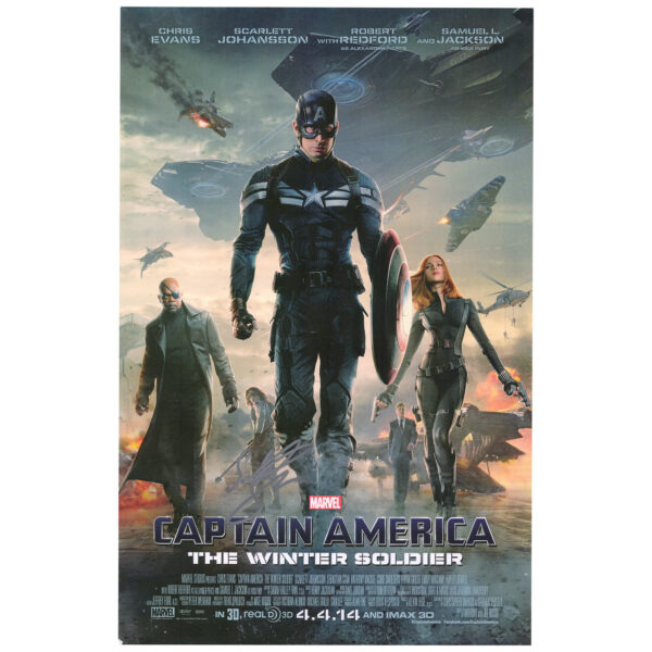 Sebastian Stan Autographed Captain America: The Winter Soldier 11" x 17" Movie Poster