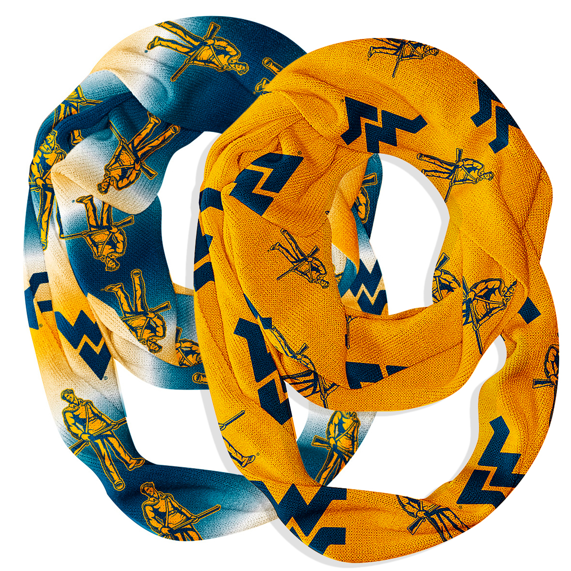 Vive La Fete West Virginia Mountaineers Two-Piece Infinity Scarves Set