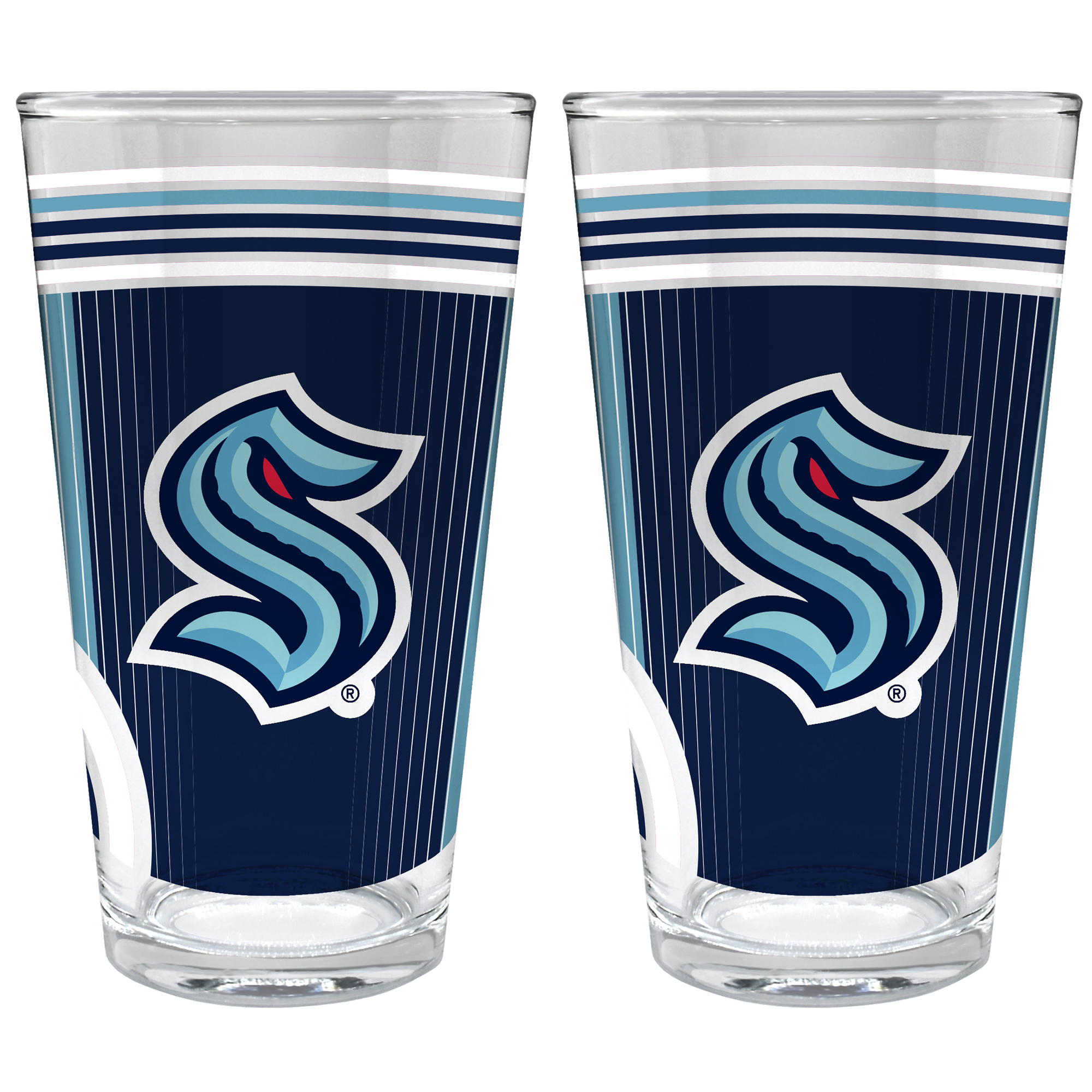 Seattle Kraken Two-Piece 16oz. Pint Glass Set