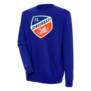 Men's Antigua Blue FC Cincinnati Victory Pullover Sweatshirt