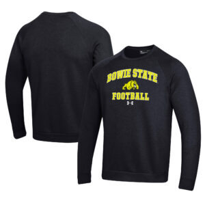Men's Under Armour  Black Bowie State Bulldogs Football All Day Fleece Pullover Sweatshirt