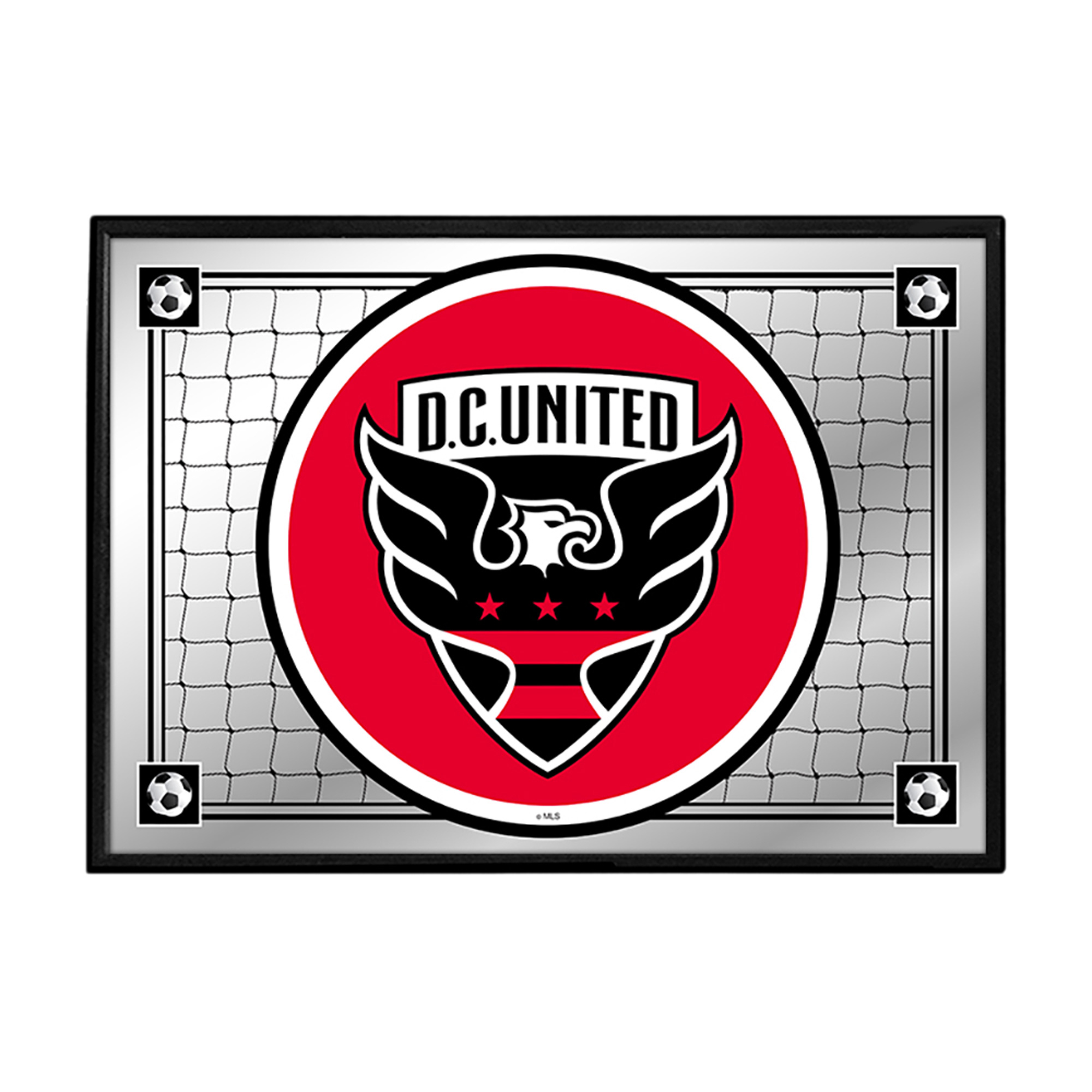 D.C. United 27" x 19" Framed Mirrored Wall Sign