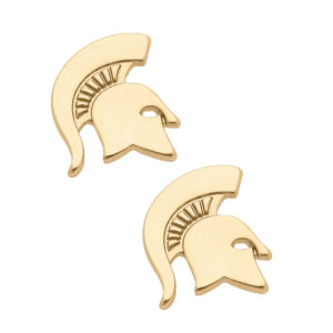 Women's Michigan State Spartans 24K Gold Plated Stud Earrings