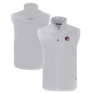 Men's Cutter & Buck  Gray Winston-Salem State Rams Charter Eco Recycled Full-Zip Vest