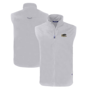 Men's Cutter & Buck  Gray Wisconsin-Milwaukee Panthers Charter Eco Recycled Full-Zip Vest