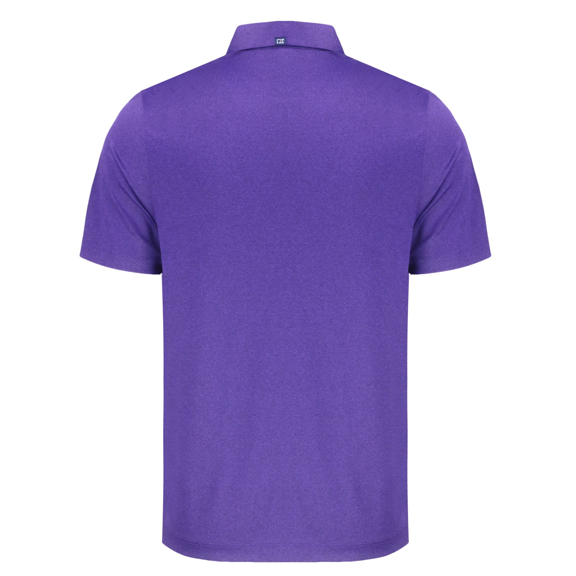 Men's Cutter & Buck Heather Purple NYU Violets Forge Eco Stretch Recycled Polo - Image 4