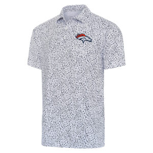 Men's Antigua  White/Navy Denver Broncos Motion Polo