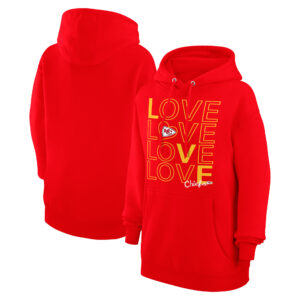 Women's G-III 4Her by Carl Banks  Red Kansas City Chiefs Love Graphic Pullover Hoodie