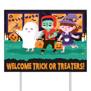 Cleveland Browns 24" Welcome Trick Or Treaters Yard Sign