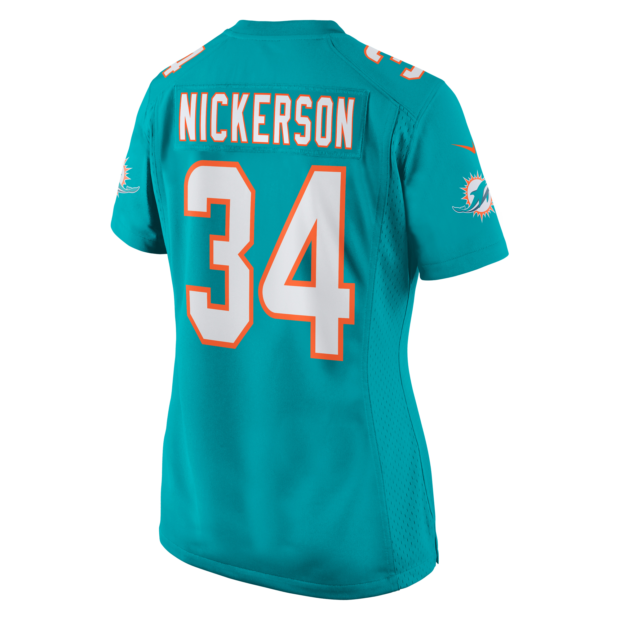 Women's Nike Parry Nickerson Aqua Miami Dolphins Team Game Jersey - Image 4