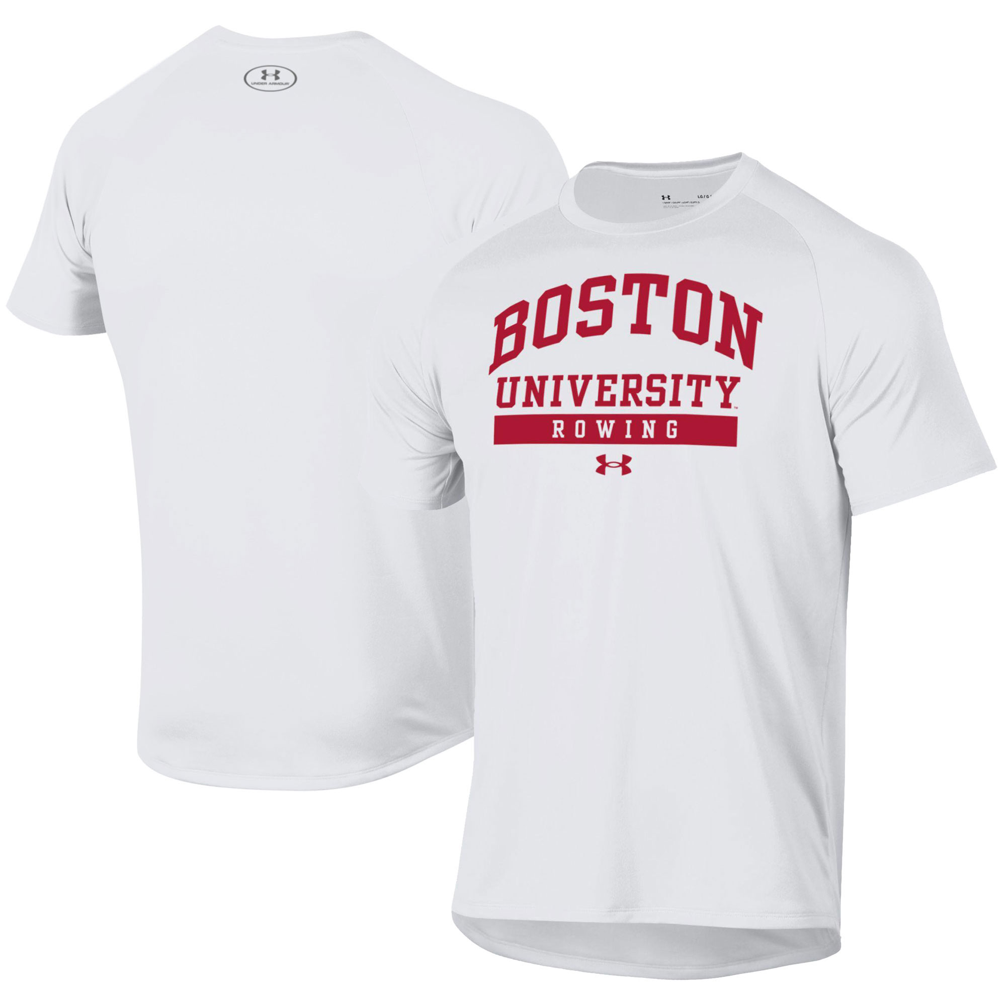Men's Under Armour White Boston University Rowing UA Tech T-Shirt - Image 5