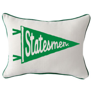 Delta State Statesmen Pennant Rectangular Piped Pillow