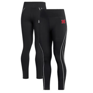 Women's adidas  Black Nebraska Huskers Stadium Training 7/8 Leggings