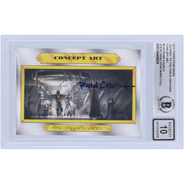 Ryan Church Star Wars Autographed 2015 Topps Journey To The Force Awakens #CA9 BGS Authenticated 10 Card - Image 7