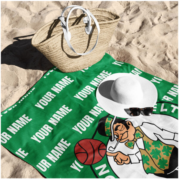 Chad & Jake Boston Celtics 30" x 60" Personalized Repeat Vertical Towel - Image 5