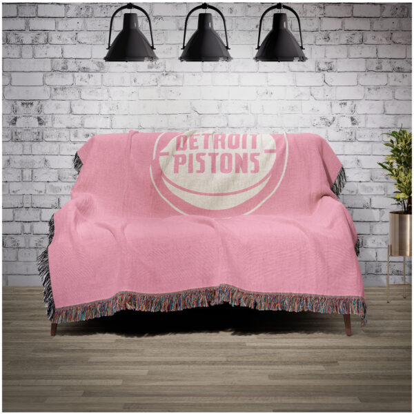 Chad & Jake Detroit Pistons Woven Blanket - Image 8