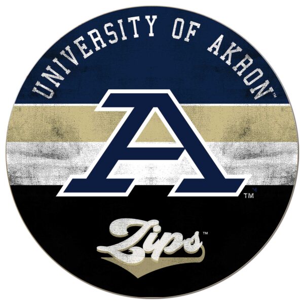 Akron Zips 20'' x 20'' Retro Logo Circle Sign - Image 4