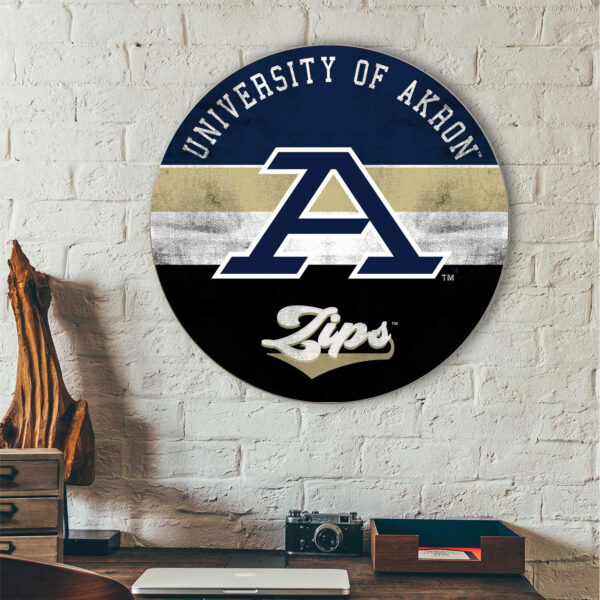 Akron Zips 20'' x 20'' Retro Logo Circle Sign - Image 5