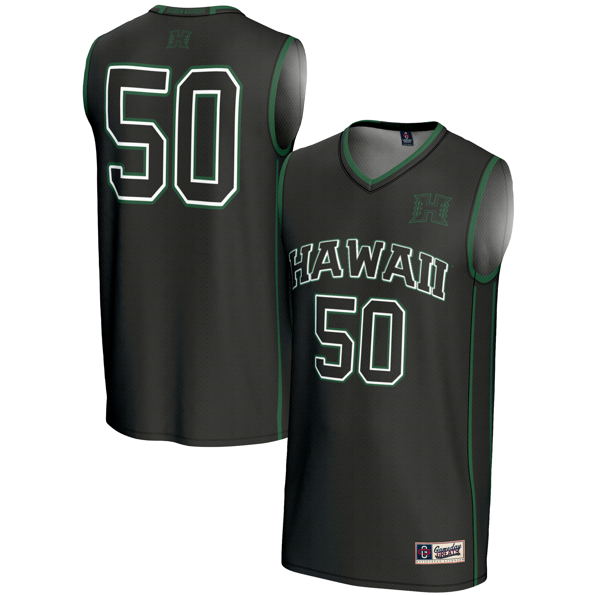 Unisex GameDay Greats #50 Black Hawaii Rainbow Warriors Lightweight Basketball Jersey