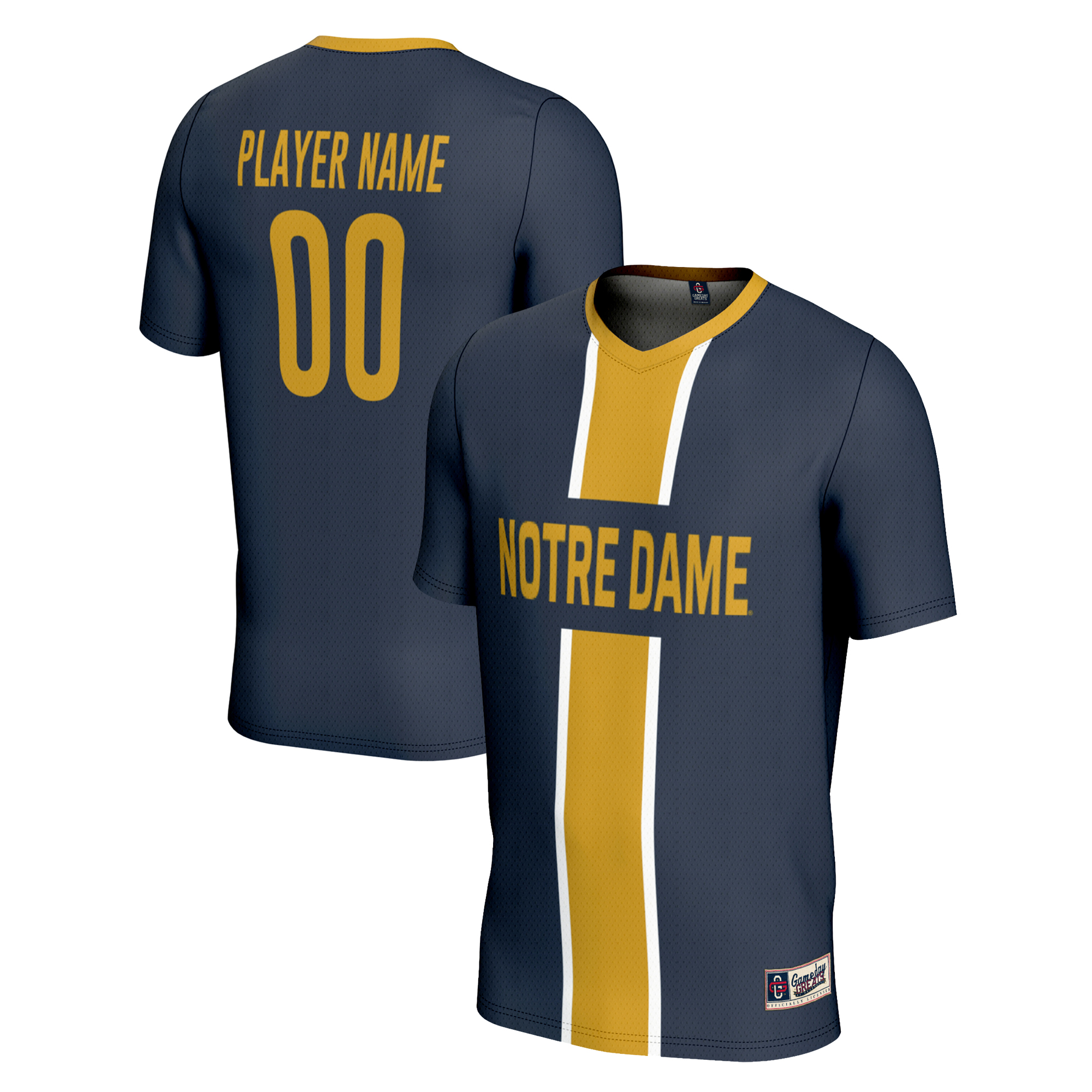 Unisex GameDay Greats Navy Notre Dame Fighting Irish Pick-A-Player NIL Men's Soccer Jersey - Image 2