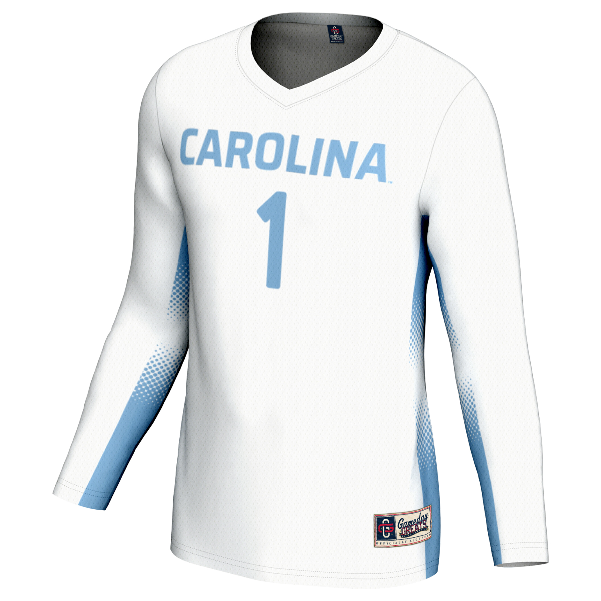 Unisex GameDay Greats #1 White North Carolina Tar Heels Women's Volleyball Jersey - Image 6