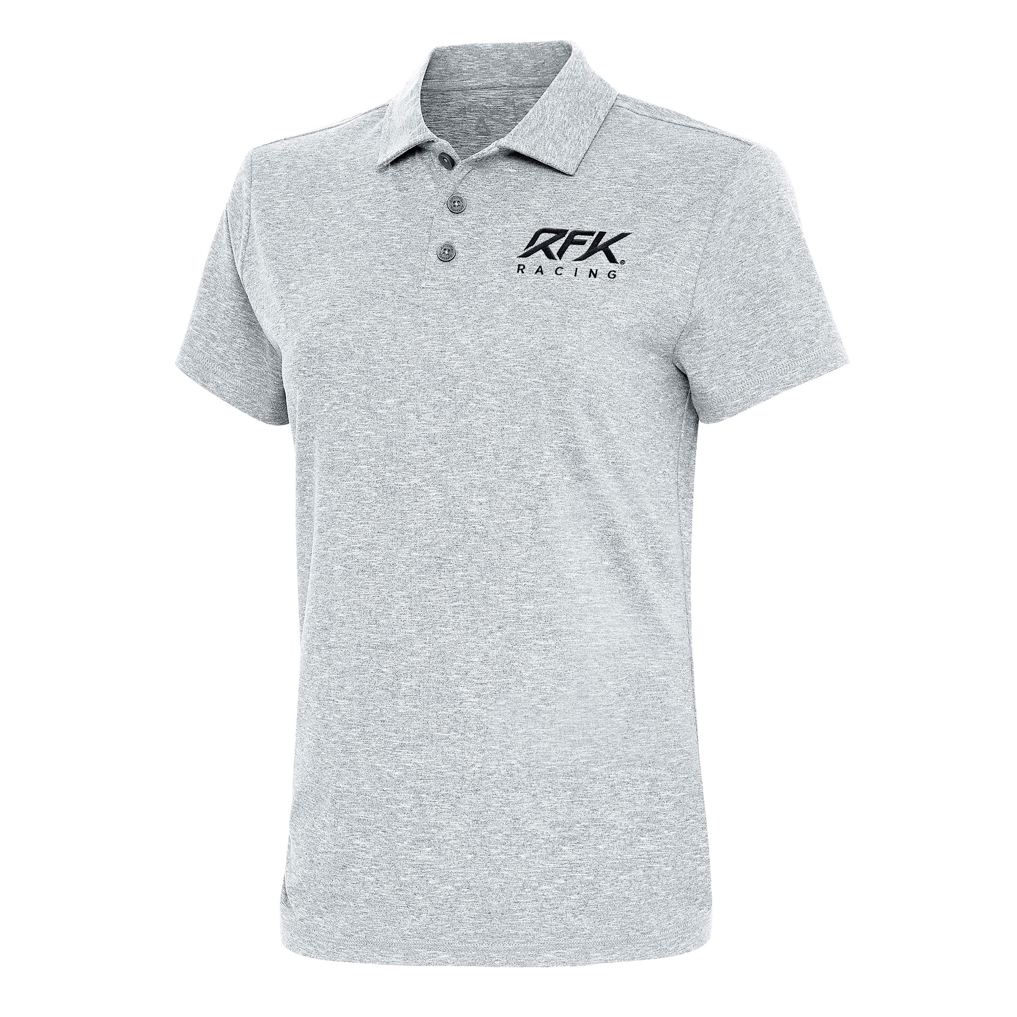 Women's Antigua Heather Gray Roush Fenway Keselowski Racing Motivated Polo