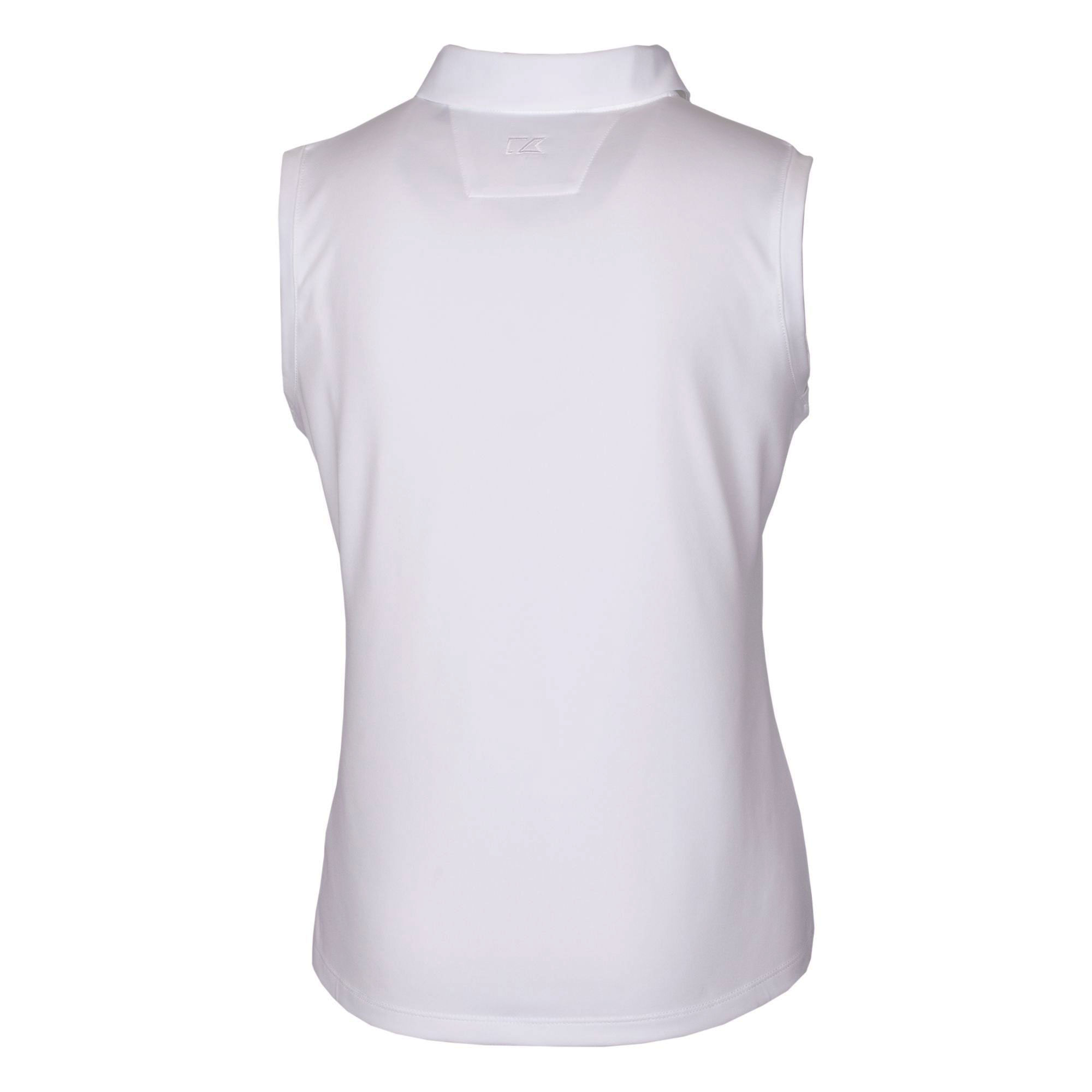 Women's Cutter & Buck White Binghamton Rumble Ponies Forge DryTec Stretch Sleeveless Polo - Image 4