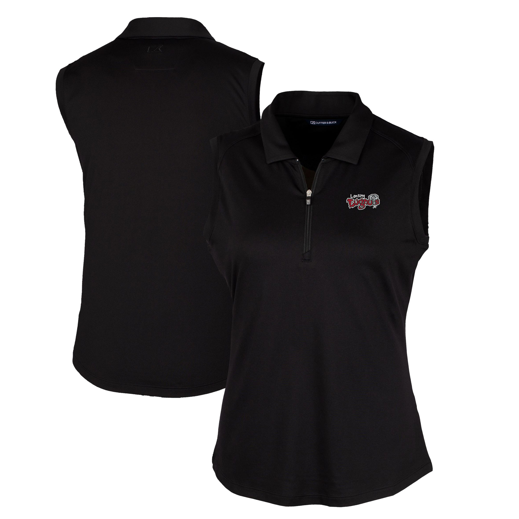 Women's Cutter & Buck Black Lansing Lugnuts Forge DryTec Stretch Sleeveless Polo - Image 5