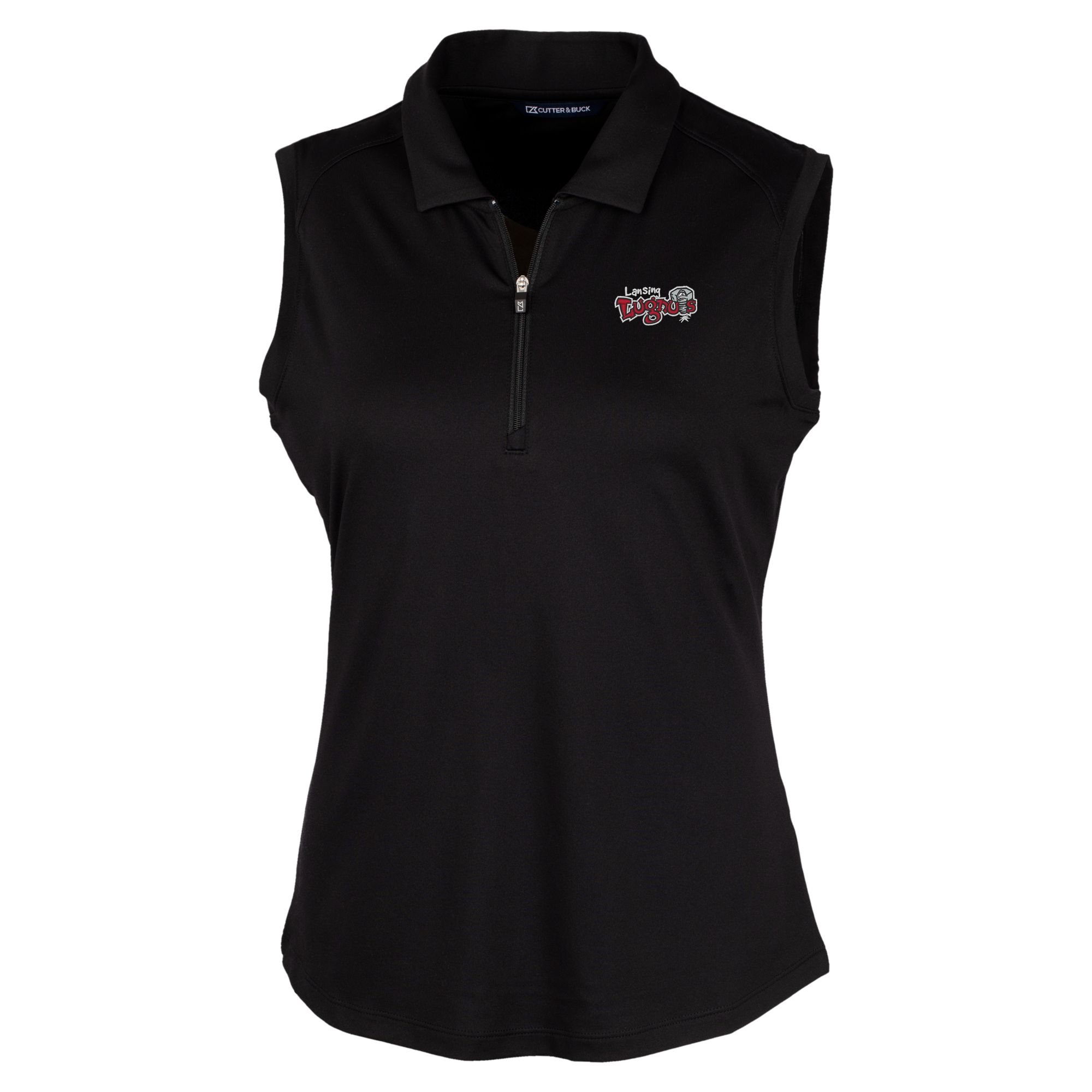 Women's Cutter & Buck Black Lansing Lugnuts Forge DryTec Stretch Sleeveless Polo - Image 6