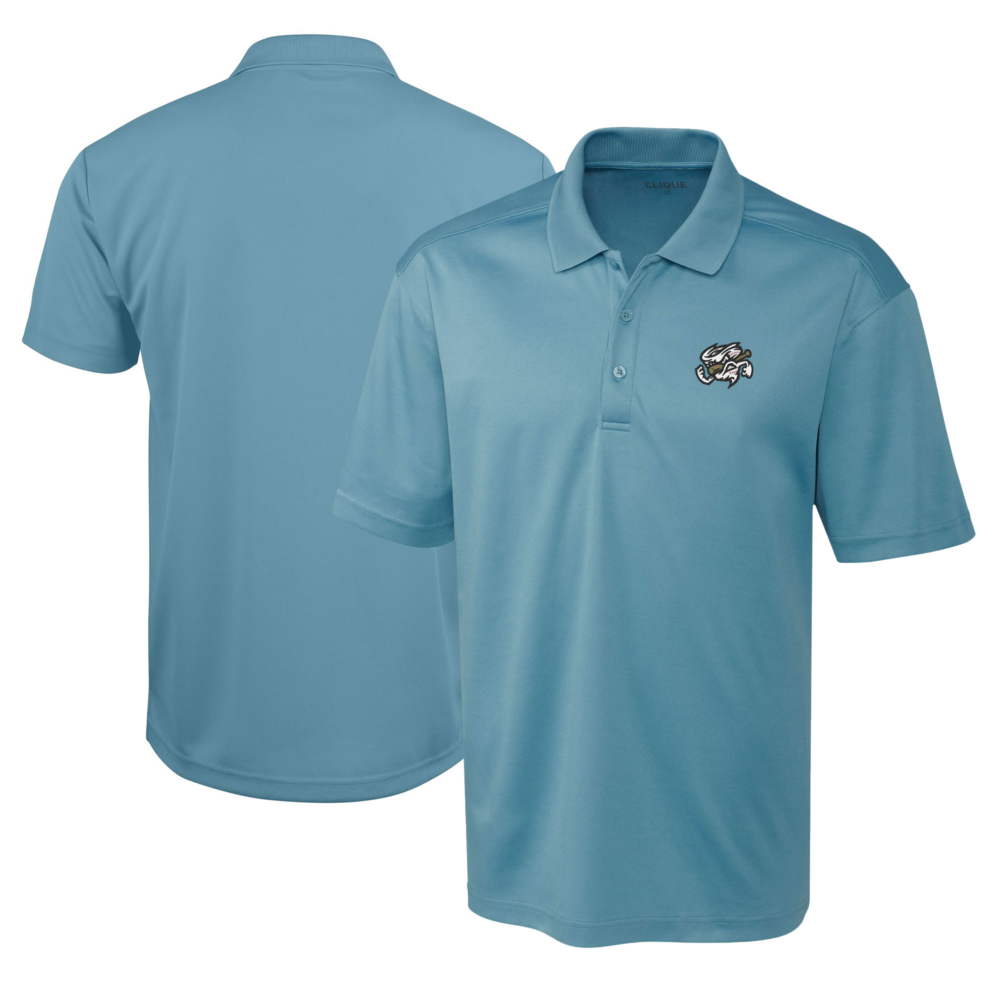 Men's Cutter & Buck Blue Omaha Storm Chasers Clique Spin Eco Performance Pique Polo - Image 5