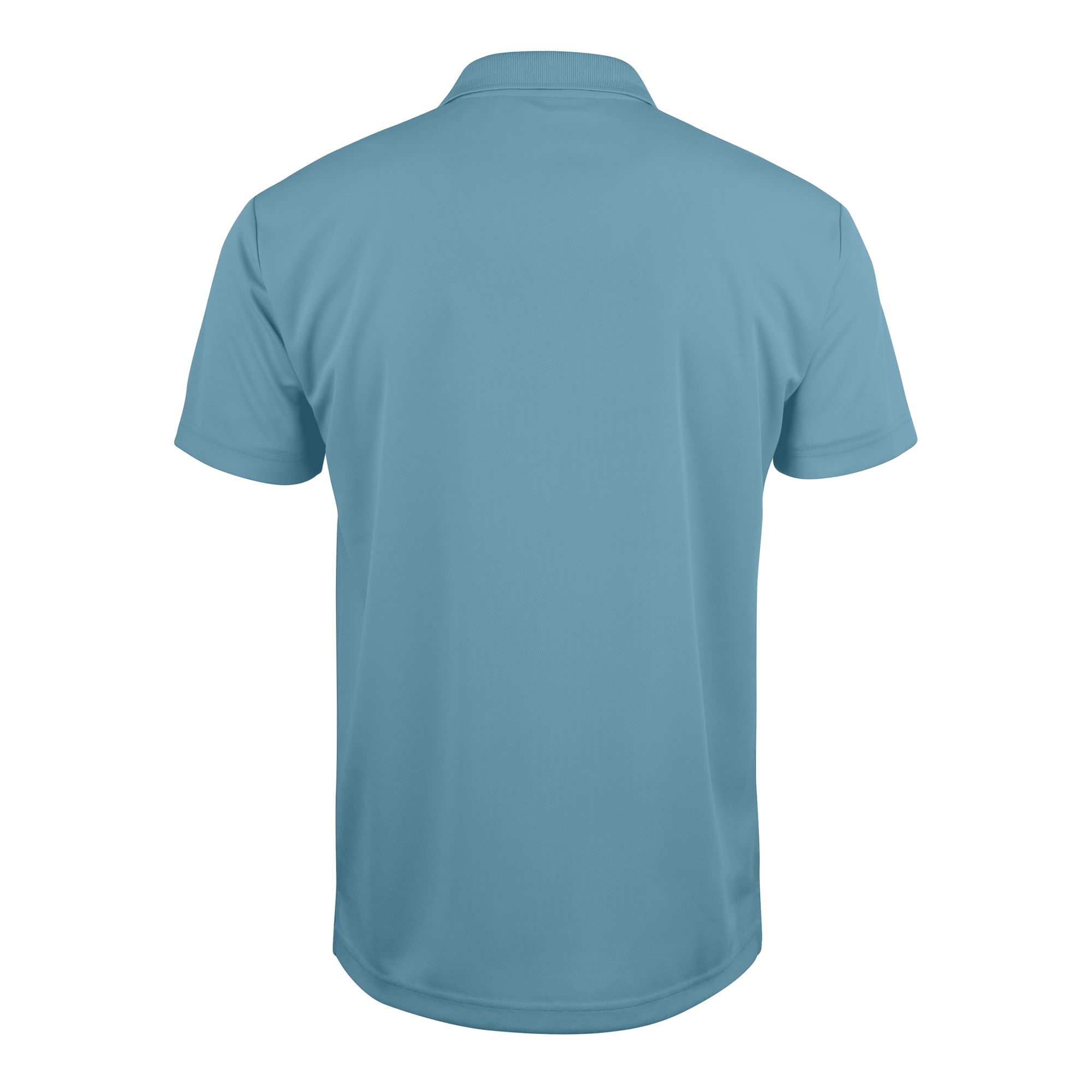 Men's Cutter & Buck Blue Omaha Storm Chasers Clique Spin Eco Performance Pique Polo - Image 4