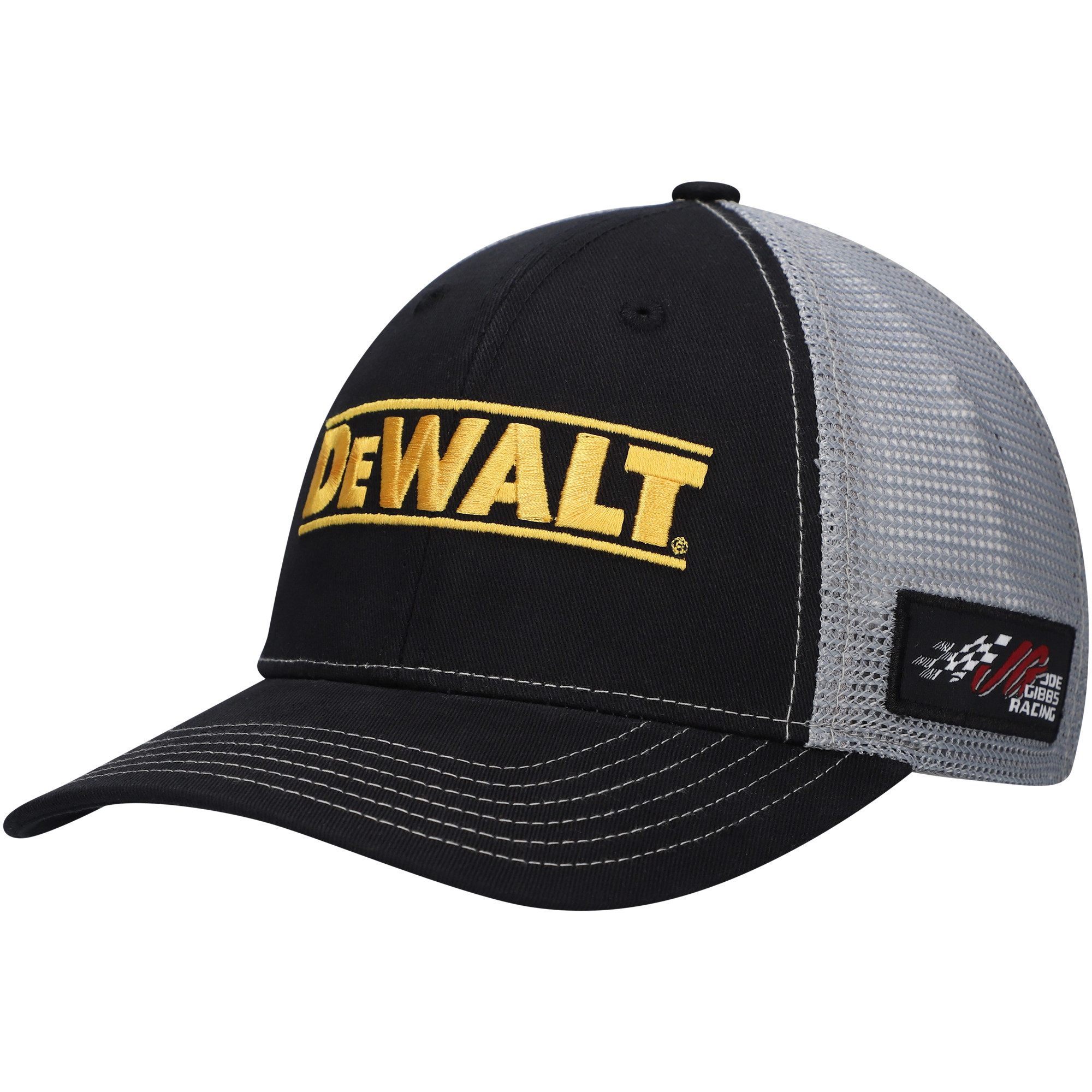 Men's Joe Gibbs Racing Team Collection Black/Gray Christopher Bell Sponsor Trucker Adjustable Hat - Image 4
