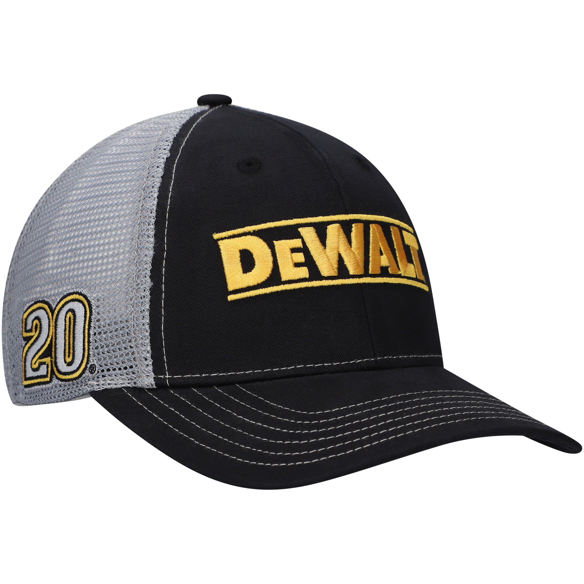 Men's Joe Gibbs Racing Team Collection Black/Gray Christopher Bell Sponsor Trucker Adjustable Hat - Image 10