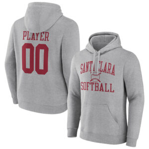 Men's  Gray Santa Clara Broncos Softball Pick-A-Player NIL Gameday Tradition Pullover Hoodie