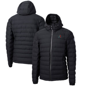 Men's Cutter & Buck  Black Arizona Diamondbacks Mission Ridge Repreve Eco Insulated Puffer Jacket