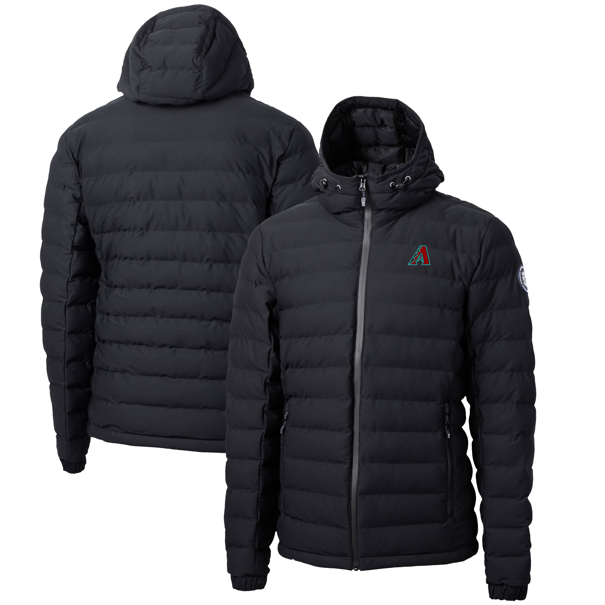 Men's Cutter & Buck Black Arizona Diamondbacks Mission Ridge Repreve Eco Insulated Puffer Jacket