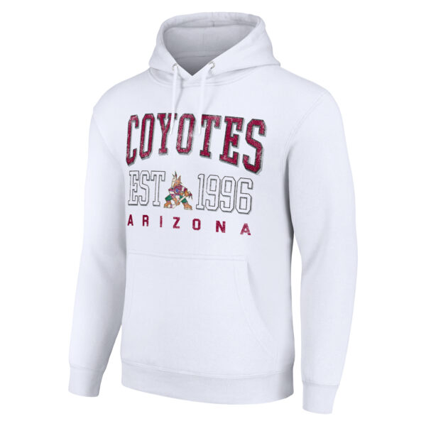 Men's Starter White Arizona Coyotes  Graphic Pullover Hoodie - Image 6