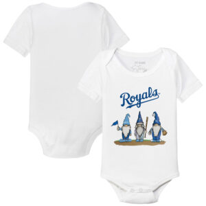 Infant Tiny Turnip White Kansas City Royals Gnomes Bodysuit