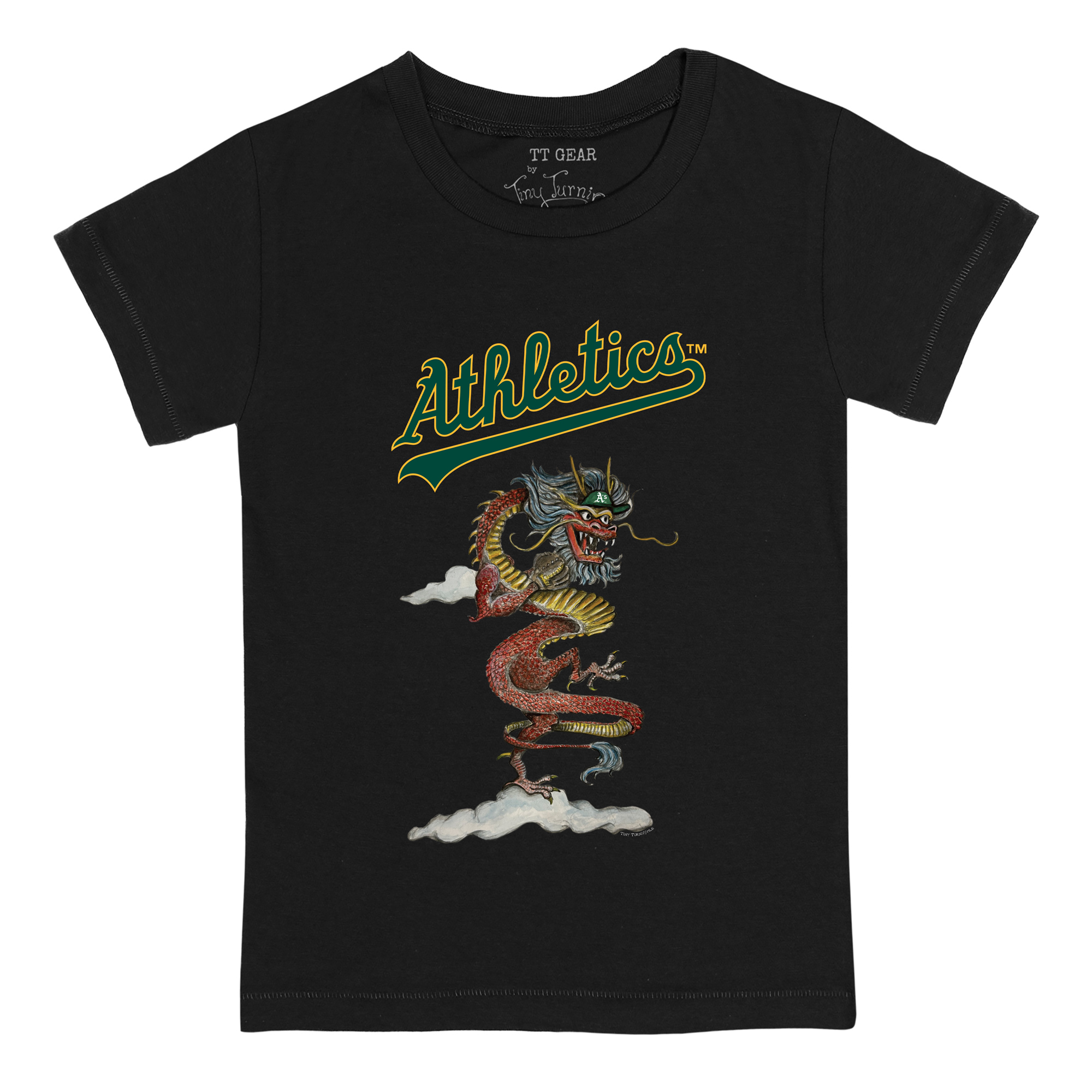 Toddler Tiny Turnip Black Oakland Athletics 2024 Year of the Dragon T-Shirt - Image 6