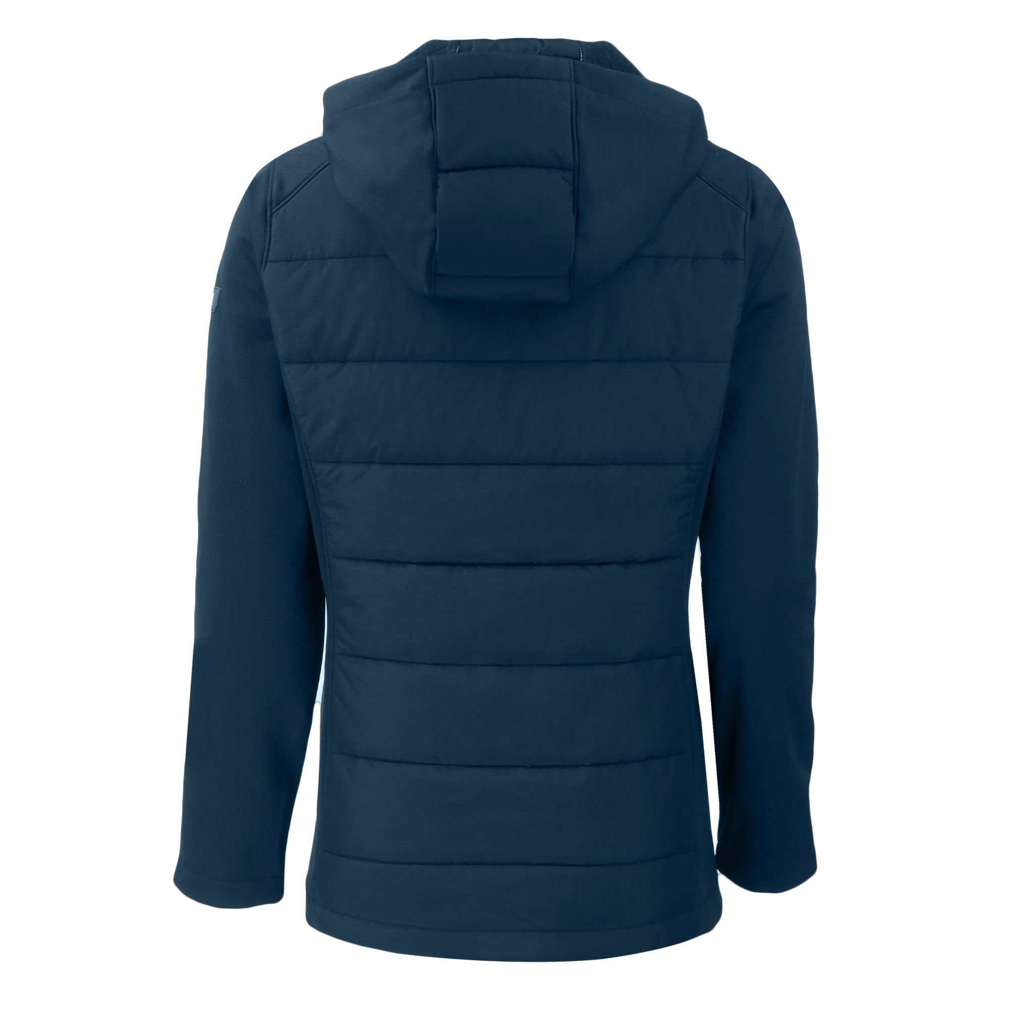 Women's Cutter & Buck Navy Baltimore Ravens Americana Evoke Hybrid Eco Softshell Recycled Full-Zip Hooded Jacket - Image 7
