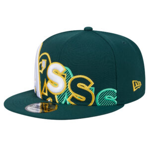 Men's New Era Green Oakland Athletics Team Shadow 9FIFTY Snapback Hat