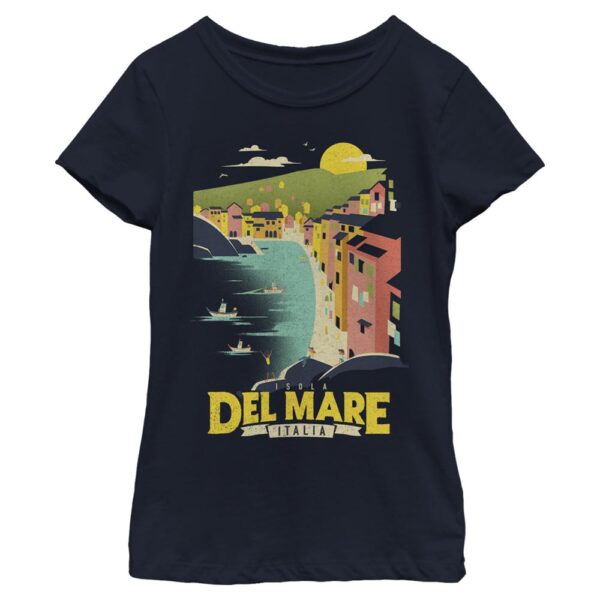 Girl's Mad Engine Navy Luca Del Mare Graphic T-Shirt