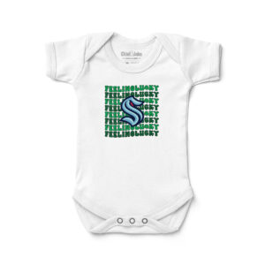 Infant Chad & Jake White Seattle Kraken Feeling Lucky Bodysuit