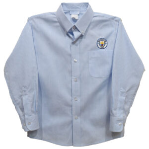 Youth Vive La Fete Sky Blue Manchester City Gingham Button-Down Long Sleeve Shirt