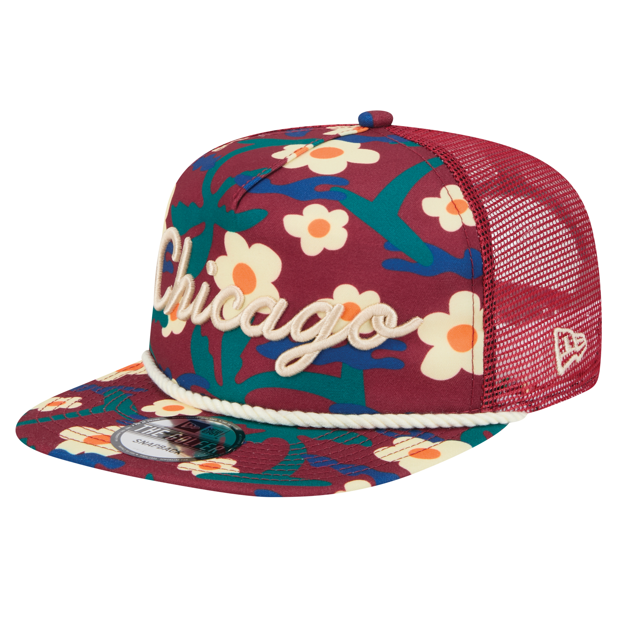 Men's New Era Maroon Chicago Cubs Summer Cab Golfer Adjustable Hat - Image 4