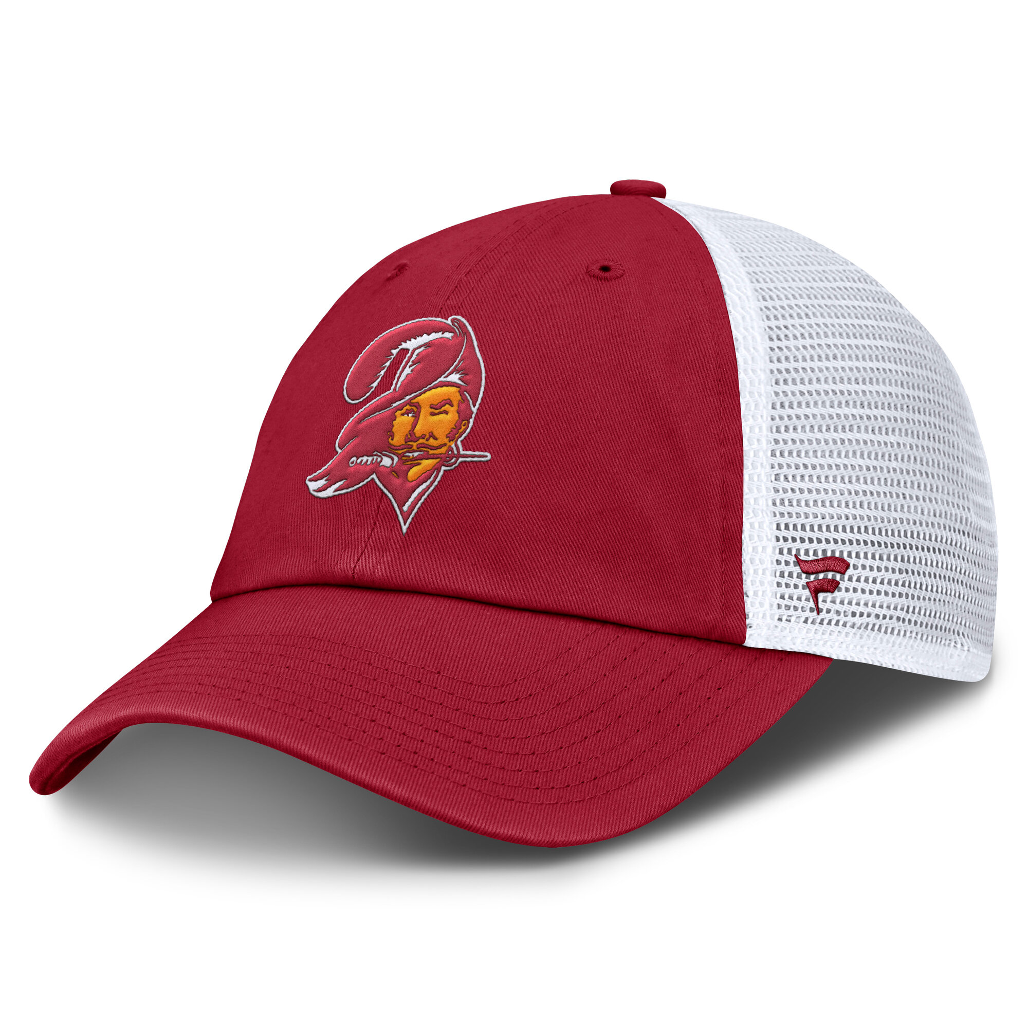 Men's Fanatics Red Tampa Bay Buccaneers Basic Vintage Trucker Adjustable Hat