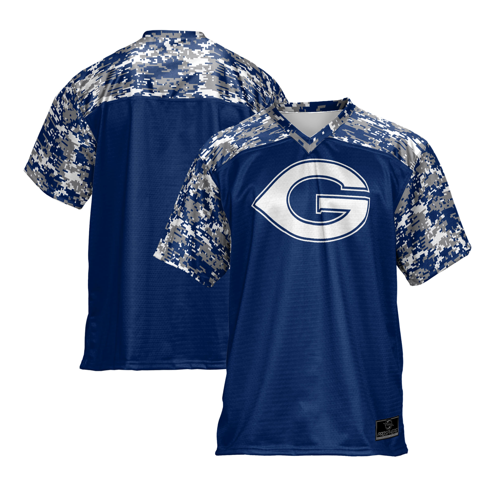 Youth ProSphere Blue Grayson College Vikings Camo Football Jersey - Image 7