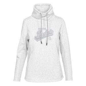Women's Levelwear Cream Houston Rockets Loop Sweep Pullover Sweatshirt